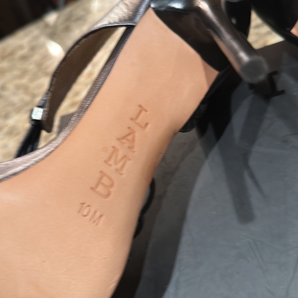 L.A.M.B black leather heels New size 10 - Picture 6 of 7